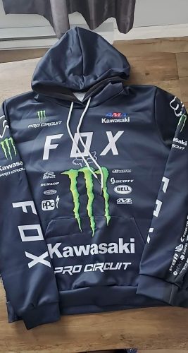 Personalized Fox Racing Kawasaki Pro Circuit Monster Energy Hoodie 37 photo review